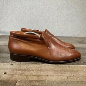 Bruno Magli Men's Size 10.5 Brown Leather Slip On Dress Shoes Loafers Italy